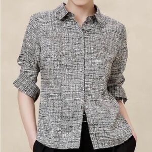 Banana Republic Silk Suit Shirt NEW Sz S